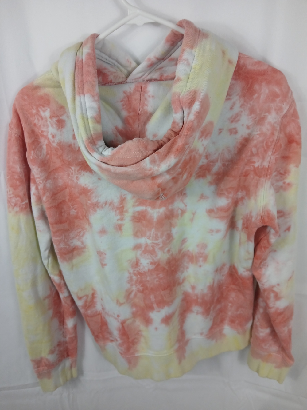 Aeropostale Tie-Dye Hoodie in Coral and Pale Yellow - Picture 4 of 5